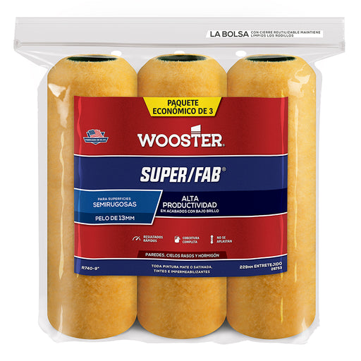 Wooster Super/fab Cover 1/2in 3-Pack - 9in by Wooster | LCB Paint & Supply