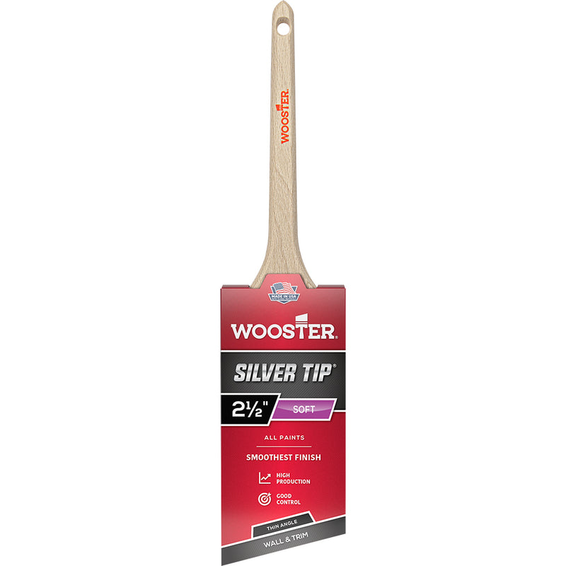 Wooster Silver Tip Thin Angle Sash Paint Brush, 2-1/2 Inch