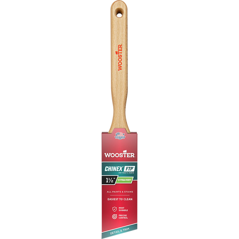 Wooster Chinex FTP Angle Sash Paint Brush, 1-1/2 Inch