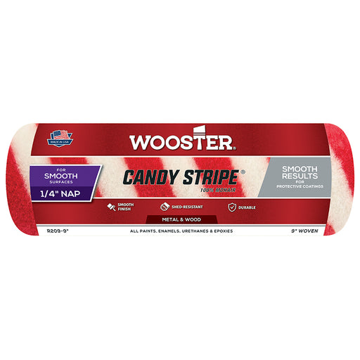 Wooster Roller Cover Cndy Strp 1/4in - 9in by Wooster | LCB Paint & Supply