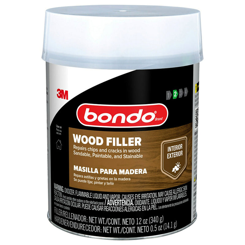 Bondo Wood Filler, Golden Yellow Mixed, Quart