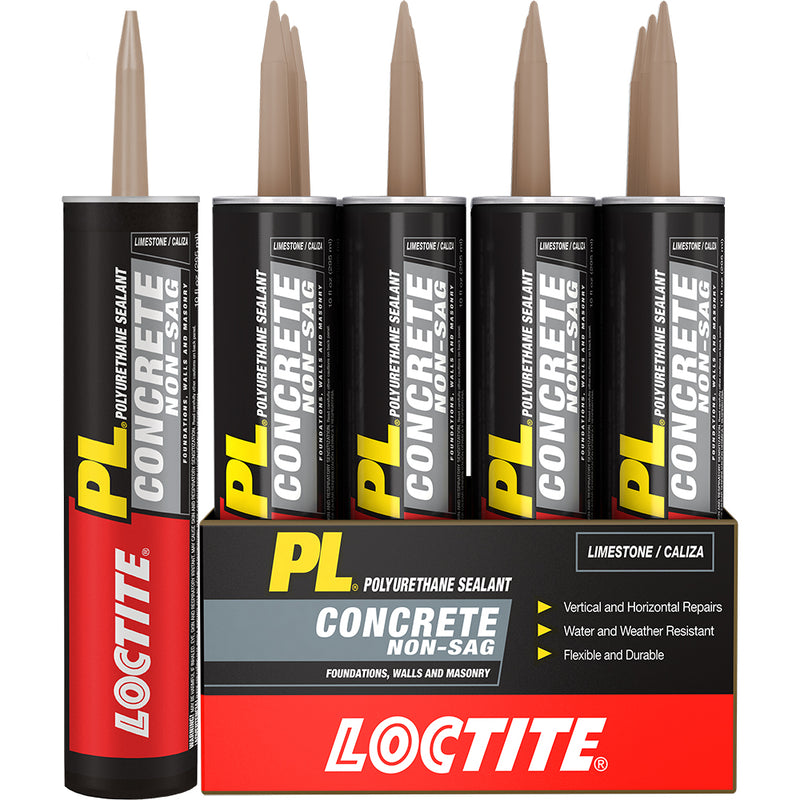 Loctite PL S10 Concrete Crack Masonry Sealant, Gray, 10 oz
