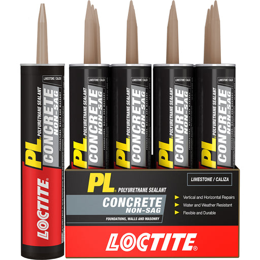 Loctite PL S10 Concrete Crack Masonry Sealant, Gray, 10 oz