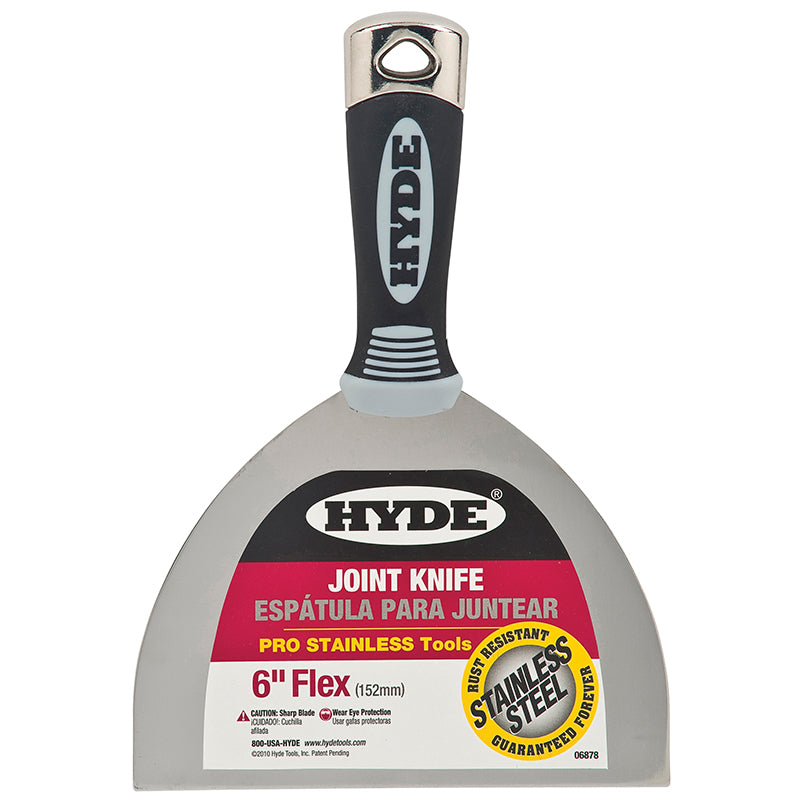 Hyde Pro Stainless Steel Flex Joint Knife 6in Project Weekend DIY