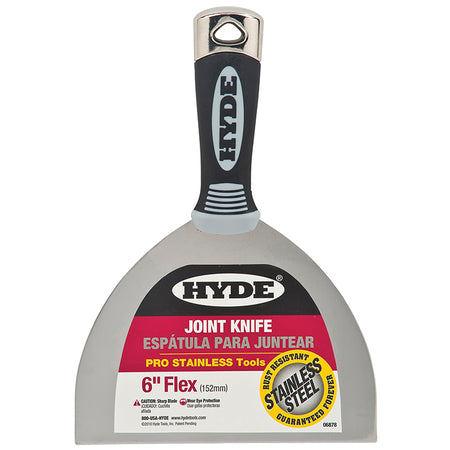 Hyde Pro Stainless Steel Flex Joint Knife 6in Project Weekend DIY