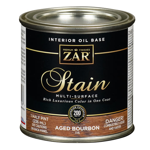 ZAR Interior Oil Base Stain, Aged Bourbon, Half Pint