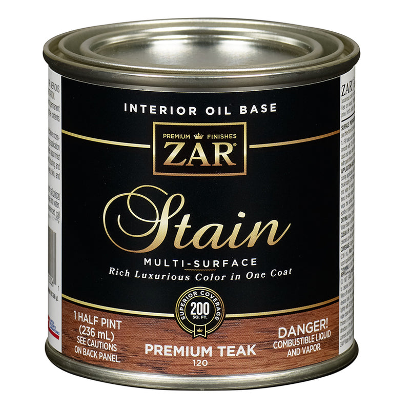 ZAR Interior Oil Base Stain, Premium Teak, Half Pint
