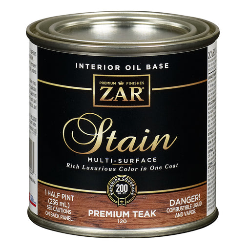 ZAR Interior Oil Base Stain, Premium Teak, Half Pint