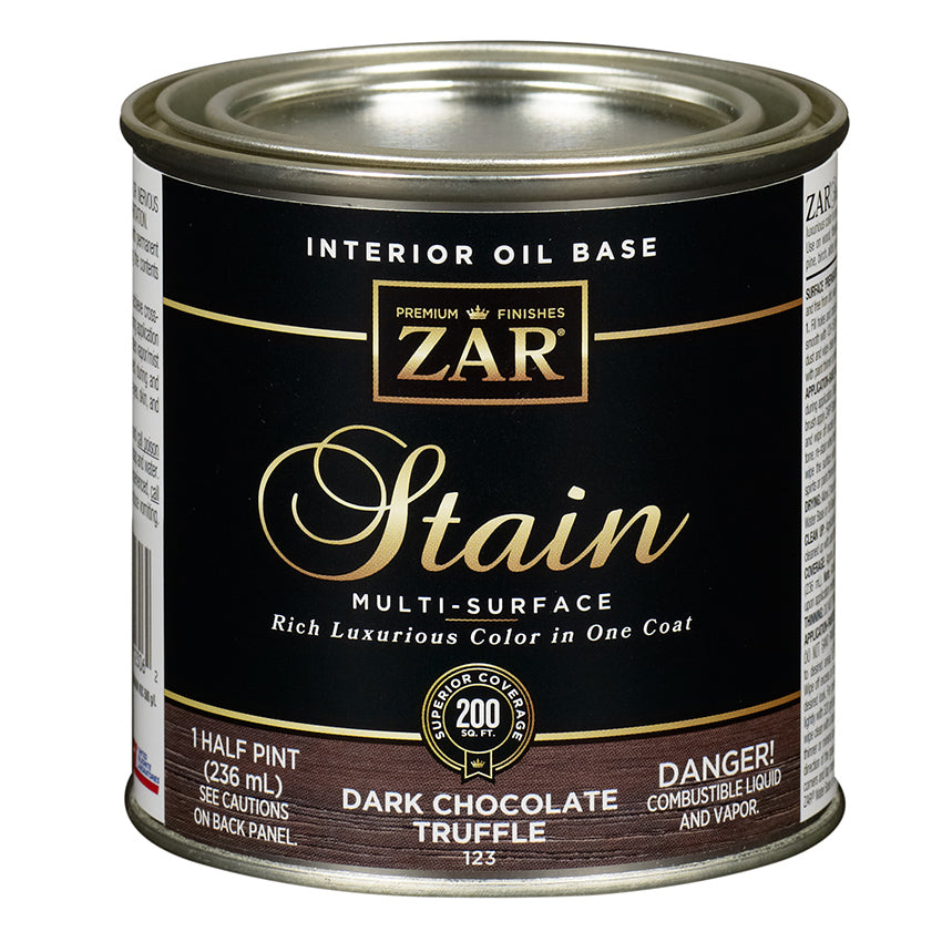 ZAR Interior Oil Base Stain, Dark Chocolate Truffle, Half Pint