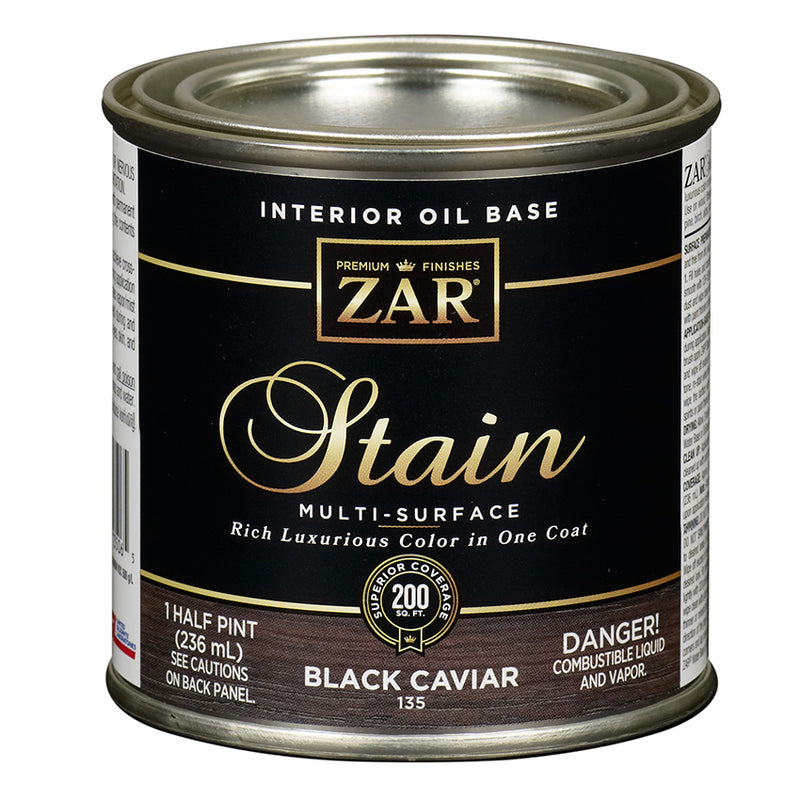 ZAR Interior Oil Base Stain, Black Caviar, Half Pint