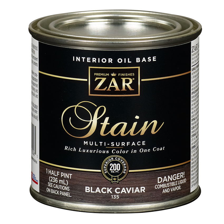 ZAR Interior Oil Base Stain, Black Caviar, Half Pint