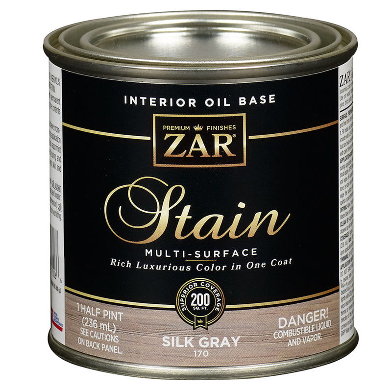 ZAR Interior Oil Base Stain, Silk Gray, Half Pint