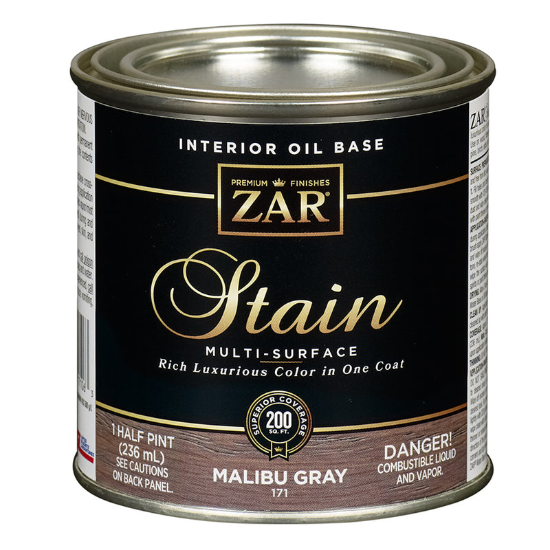 ZAR Interior Oil Base Stain, Malibu Gray, Half Pint