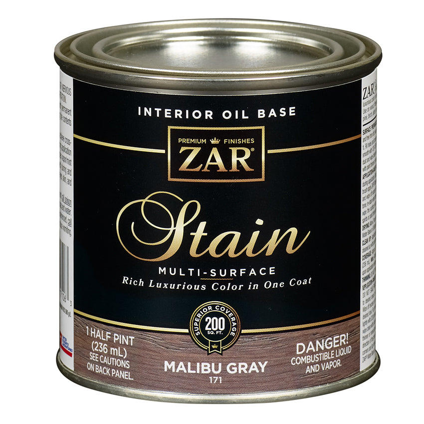 ZAR Interior Oil Base Stain, Malibu Gray, Half Pint