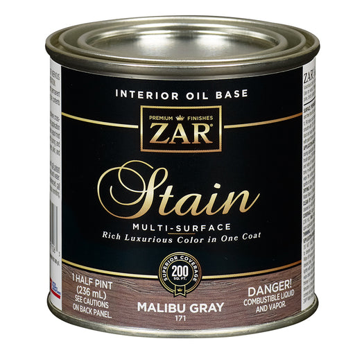 ZAR Interior Oil Base Stain, Malibu Gray, Half Pint
