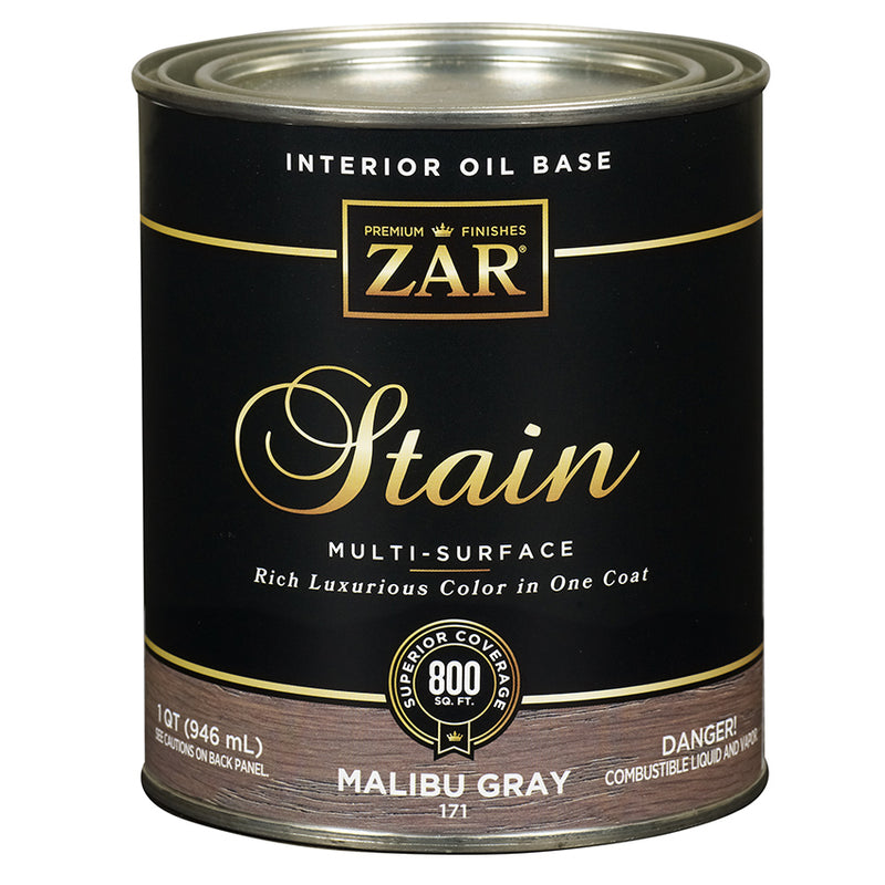 ZAR Interior Oil Base Stain, Malibu Gray, Quart
