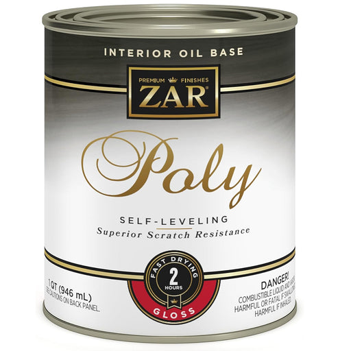 ZAR Interior Oil-Based Poly, Clear Gloss, Quart
