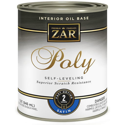 ZAR Interior Oil-Based Poly, Clear Satin, Quart