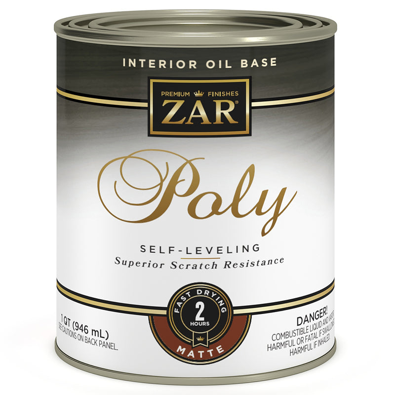 ZAR Interior Oil-Based Poly, Clear Matte, Quart