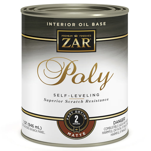 ZAR Interior Oil-Based Poly, Clear Matte, Quart
