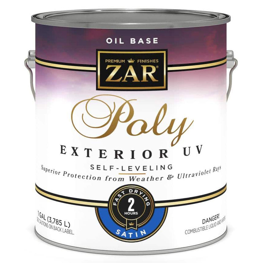 ZAR Exterior Oil-Based Ultraviolet Poly, Clear Satin, Gallon