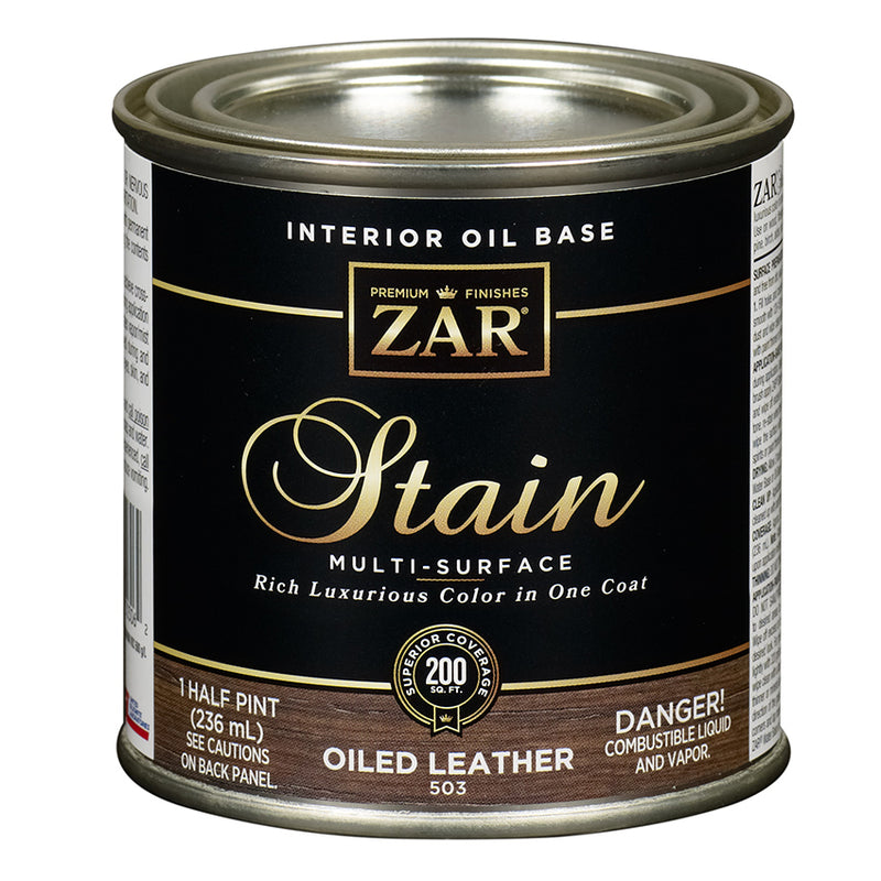 ZAR Interior Oil Base Stain, Oiled Leather, Half Pint