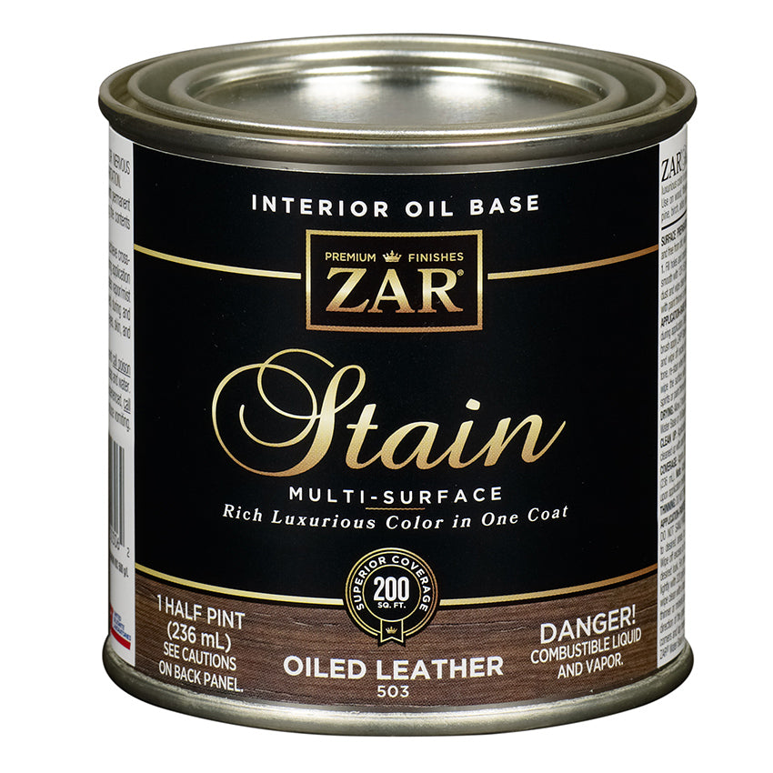 ZAR Interior Oil Base Stain, Oiled Leather, Half Pint