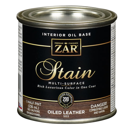 ZAR Interior Oil Base Stain, Oiled Leather, Half Pint