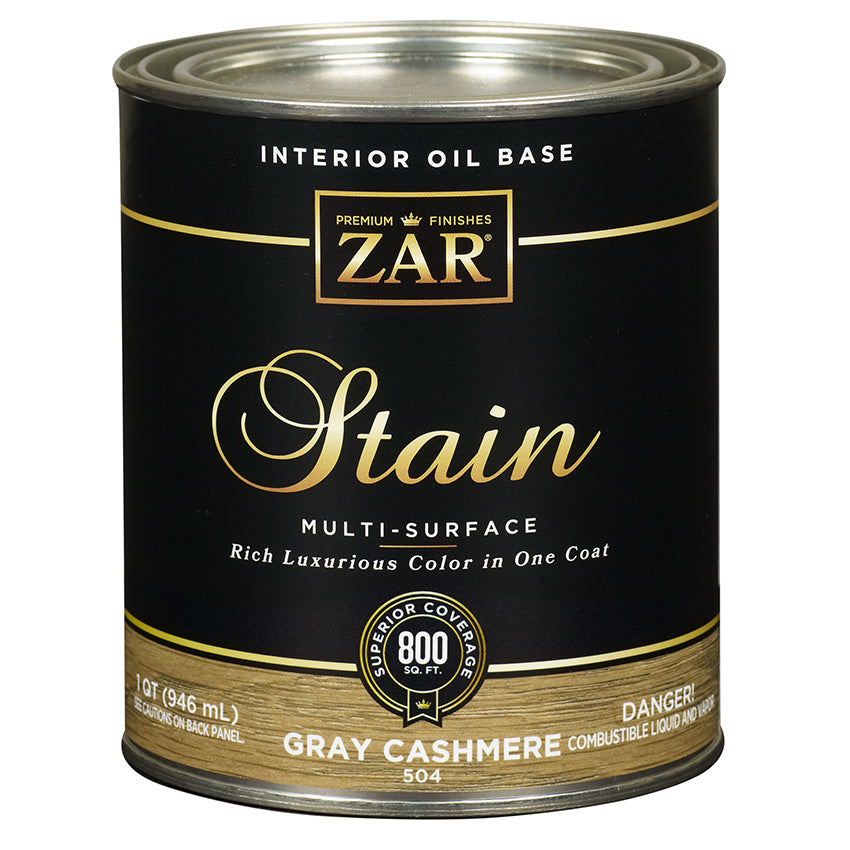ZAR Interior Oil Base Stain, Gray Cashmere, Quart
