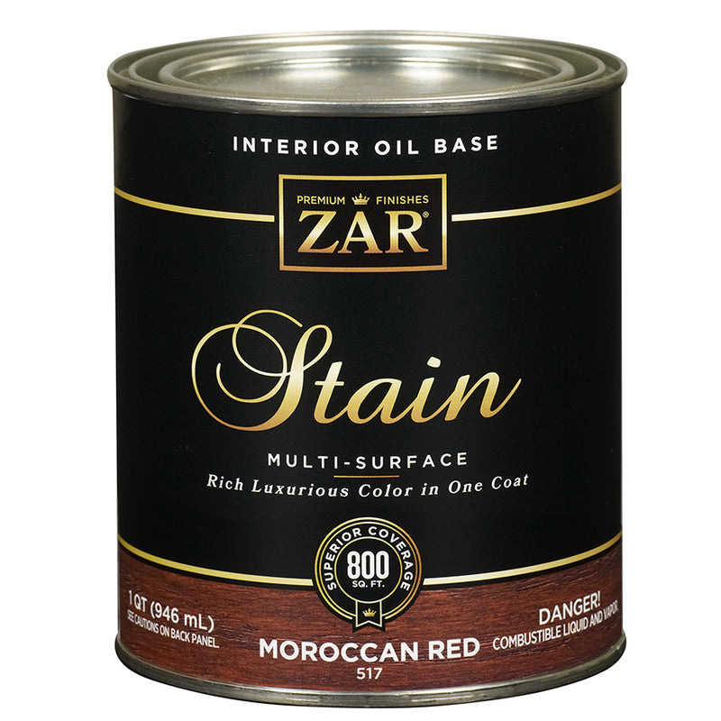 ZAR Interior Oil Base Stain, Moroccan Red, Quart