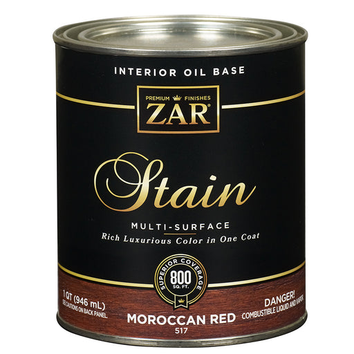 ZAR Interior Oil Base Stain, Moroccan Red, Quart