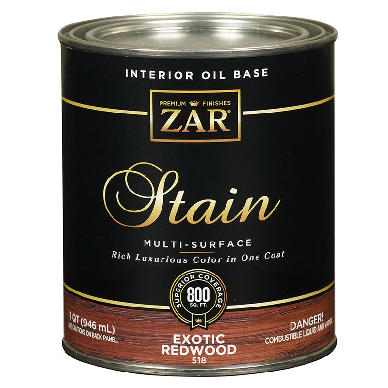 ZAR Interior Oil Base Stain, Exotic Redwood, Quart