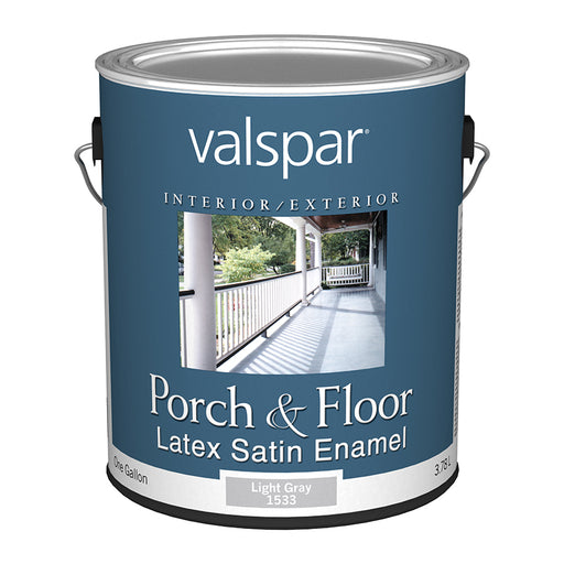 Valspar Concrete & Masonry Interior and Exterior Latex Porch and Floor Enamel Satin Light Gray Gallon product image
