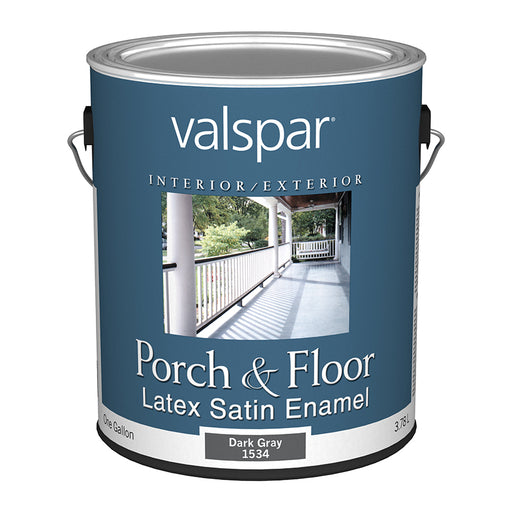 Valspar Concrete & Masonry Interior and Exterior Latex Porch and Floor Enamel Satin Dark Gray Gallon product image