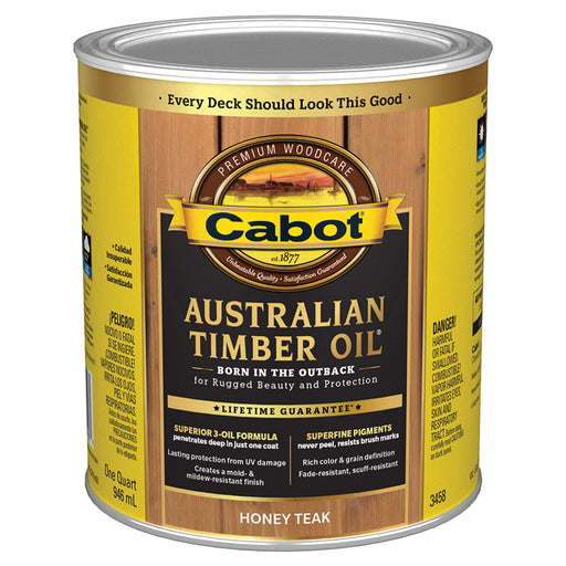 Cabot Australian Timber Oil, Honey Teak, Quart