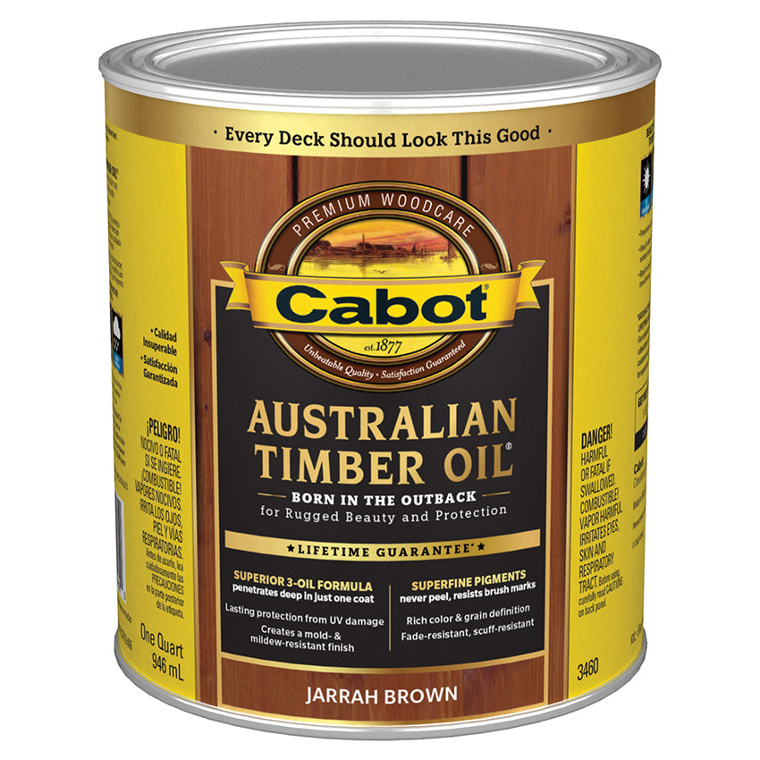 Cabot Australian Timber Oil, Jarrah Brown, Quart