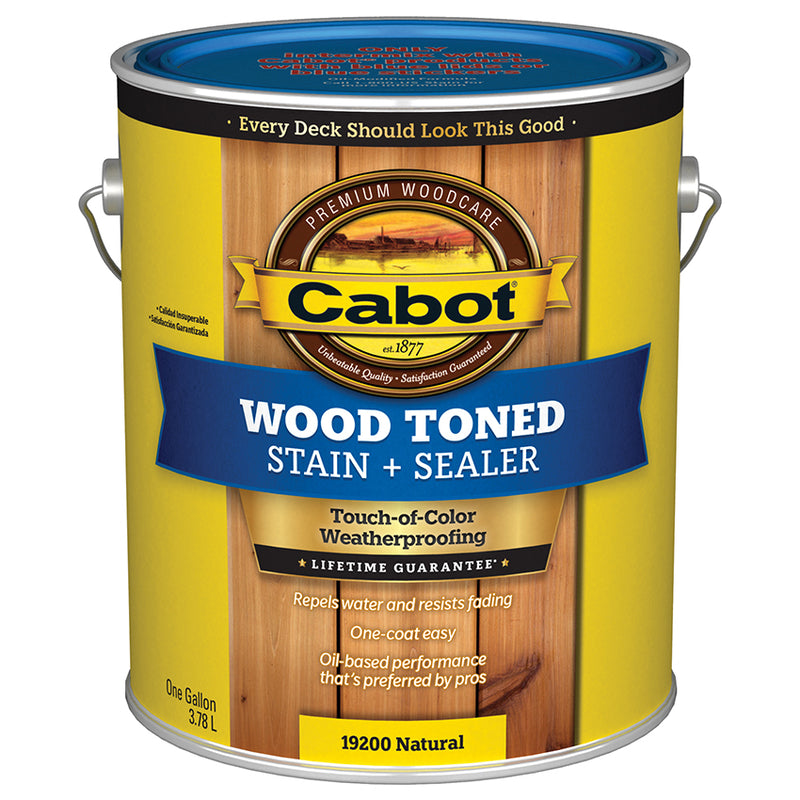 Cabot Wood Toned Low VOC Stain + Sealer, Natural, Gallon