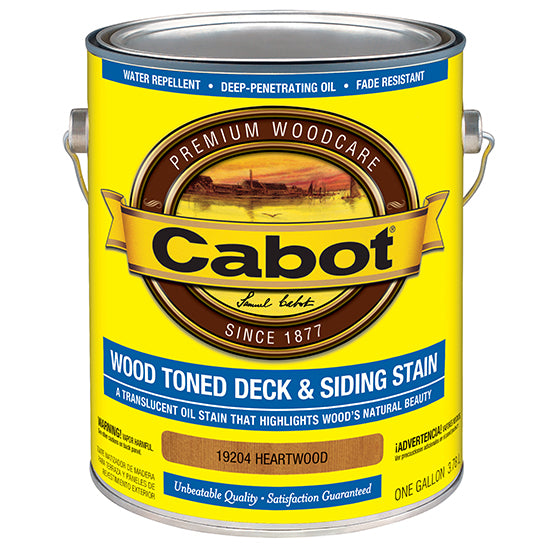 Cabot Wood Toned Low VOC Stain + Sealer, Heartwood, Gallon