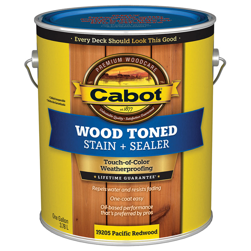 Cabot Wood Toned Low VOC Stain + Sealer, Pacific Redwood, Gallon