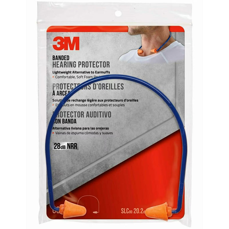 3M Banded Style Hearing Protector, Orange