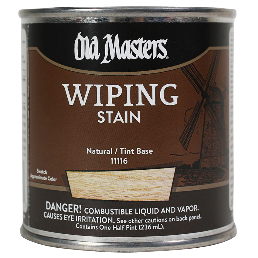 Old Masters Wiping Stain, Natural Tint Base, Half Pint
