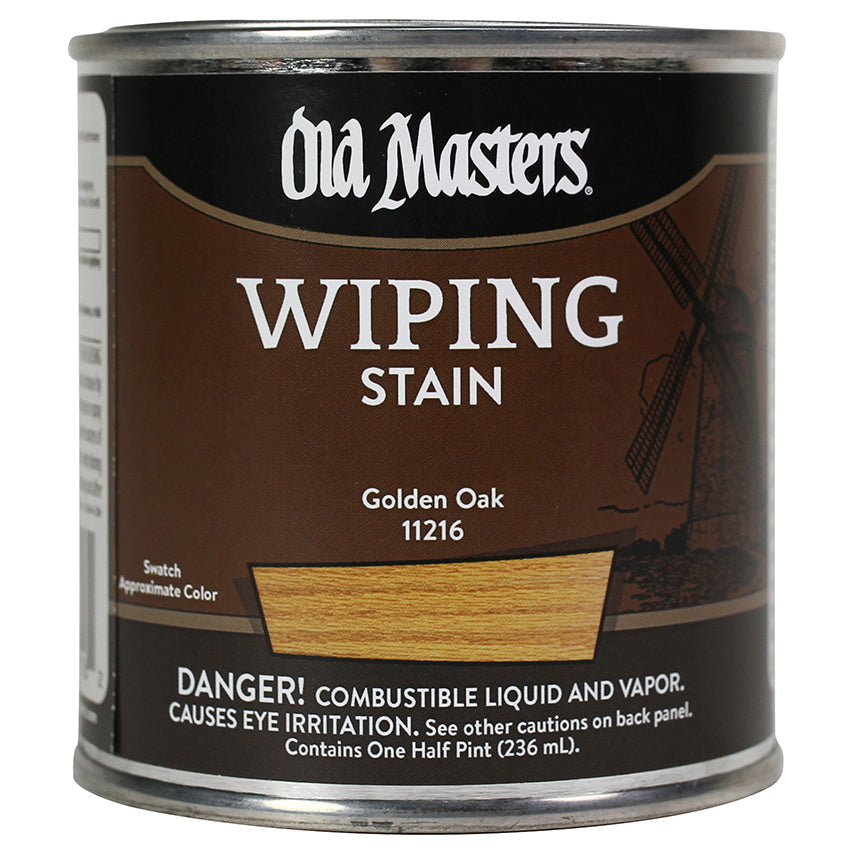 Old Masters Wiping Stain Golden Oak half pint can