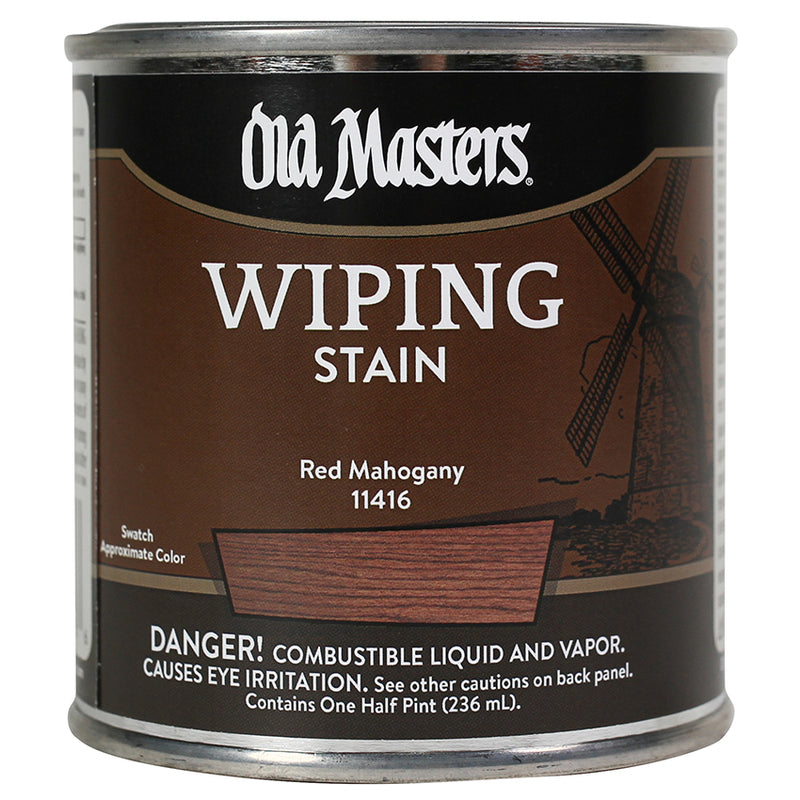 Old Masters Wiping Stain, Red Mahogany, Half Pint