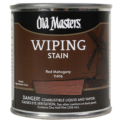 Old Masters Wiping Stain, Red Mahogany, Half Pint