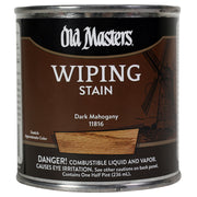 Old Masters Wiping Stain, Dark Mahogany, Half Pint