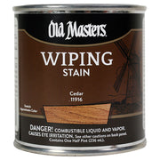 Old Masters Wiping Stain, Cedar, Half Pint