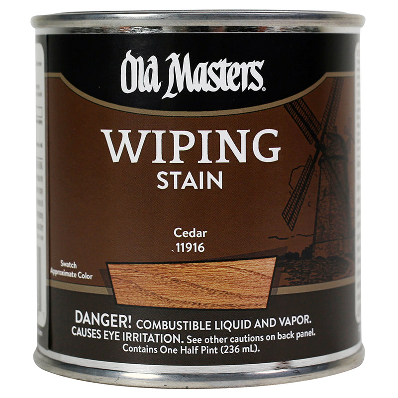 Old Masters Wiping Stain, Cedar, Half Pint