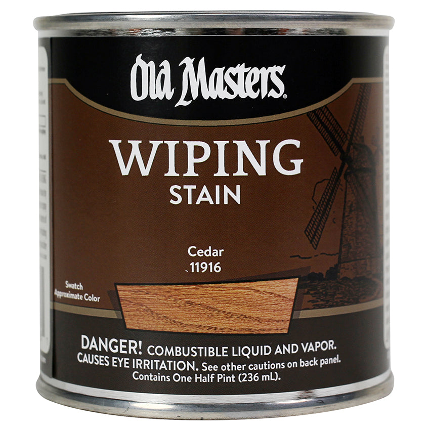 Old Masters Wiping Stain, Cedar, Half Pint