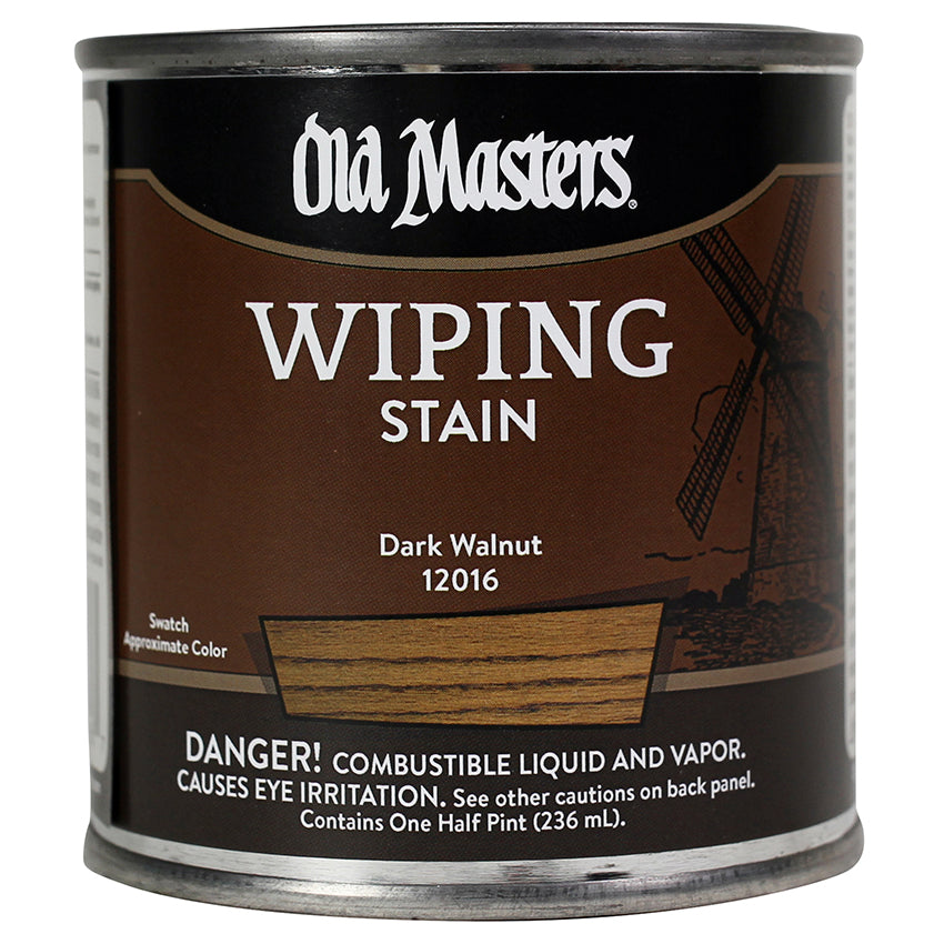 Old Masters Wiping Stain Dark Walnut half pint can