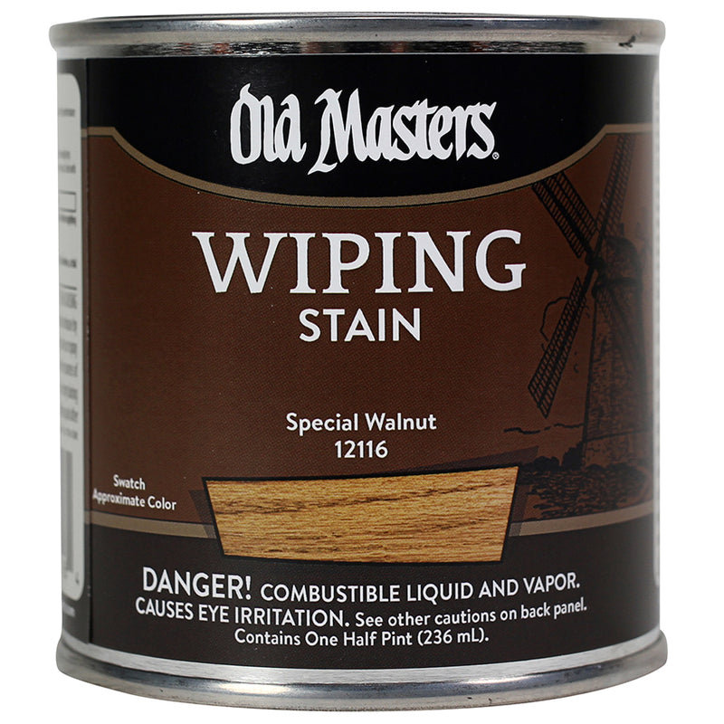 Old Masters Wiping Stain, Special Walnut, Half Pint